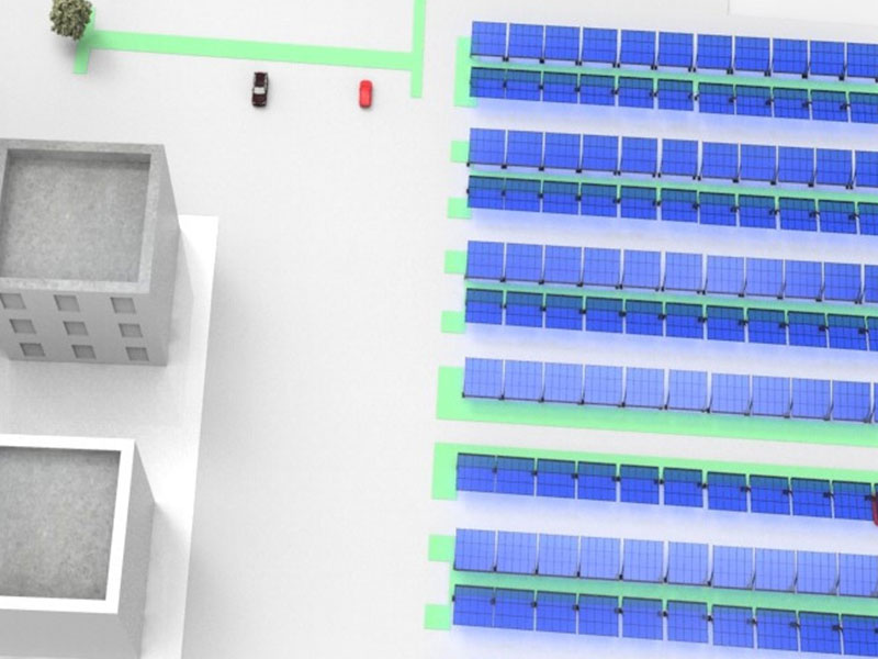 Grossprojekte / Business-Lösungen für Parkplätze mit Solar-Carports