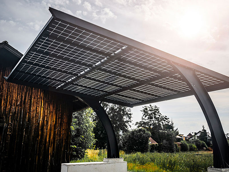 Prototyp, Green Energy Stahl-Solarcarport